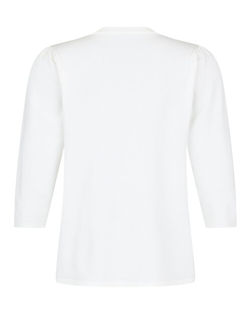 Jumper offwhite med pärlor i ringningen - 2