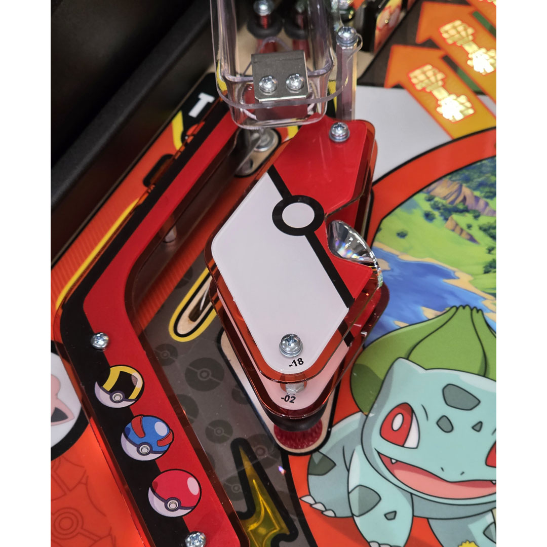 6-Piece Red Plastic Protector Set For Pokemon Pro Pinball Machines - 4