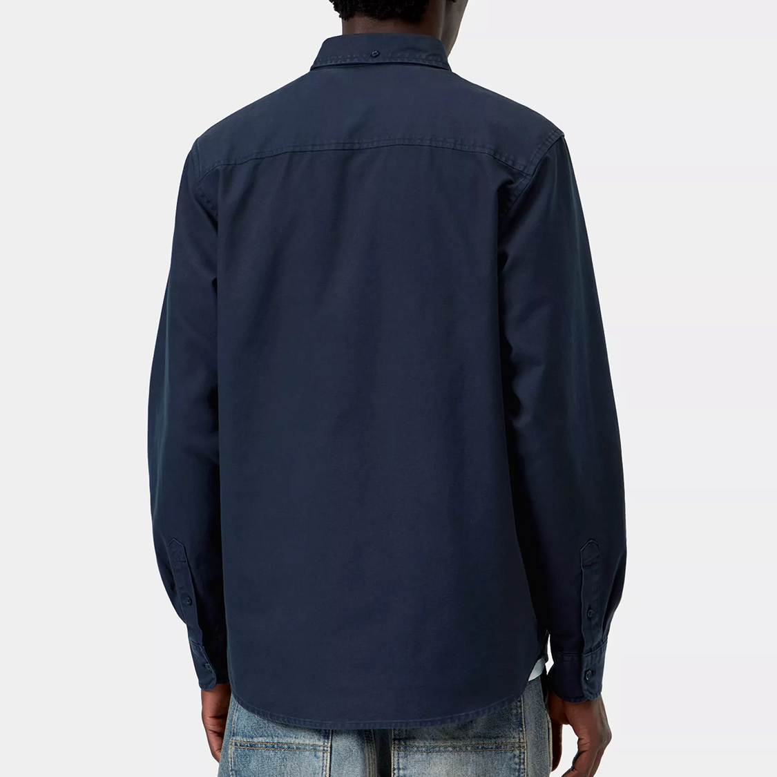 Carhartt WIP - Bolton L/S Shirt Dark Navy Garment Dyed - 2