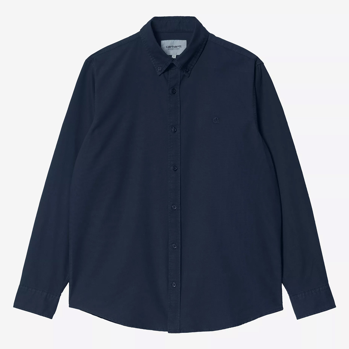 Carhartt WIP - Bolton L/S Shirt Dark Navy Garment Dyed - 4
