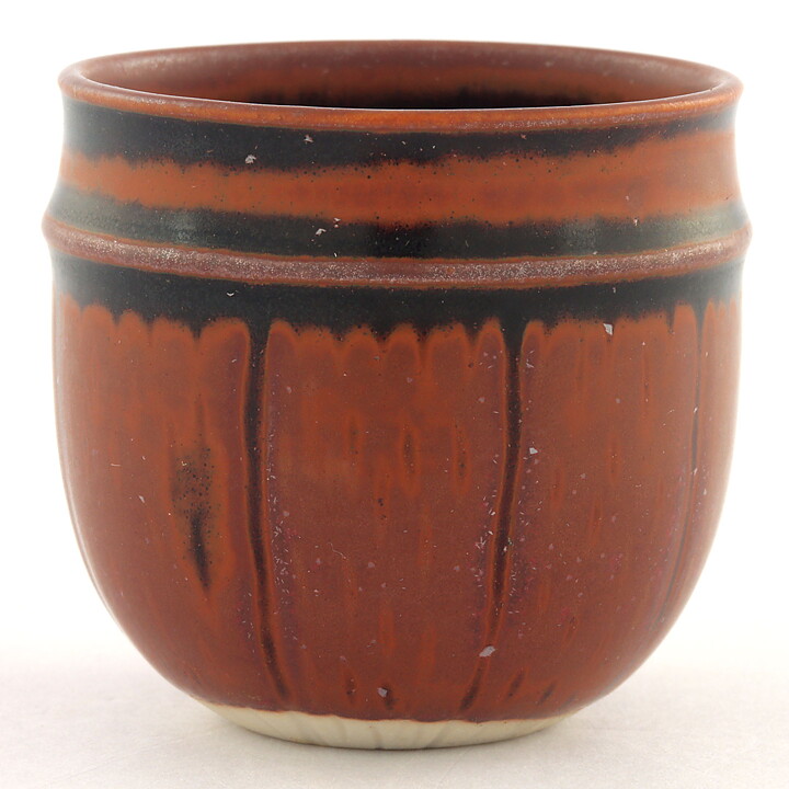 Stig Lindberg (1973) Unique Miniature Vase with Tenmoku Glaze 3,5 cm