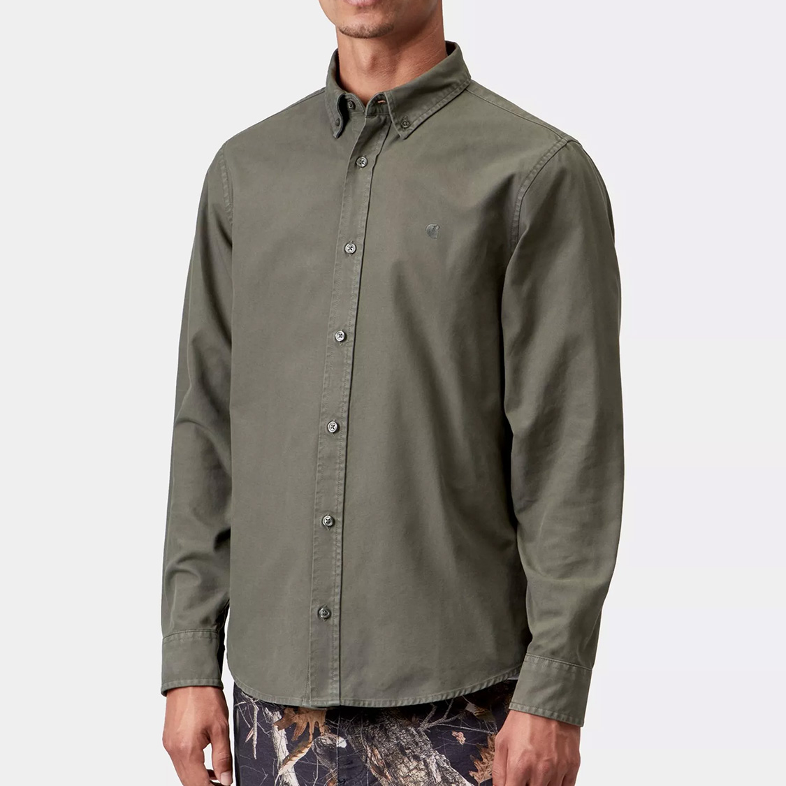 Carhartt WIP - Bolton L/S Shirt Shungite Garment Dyed