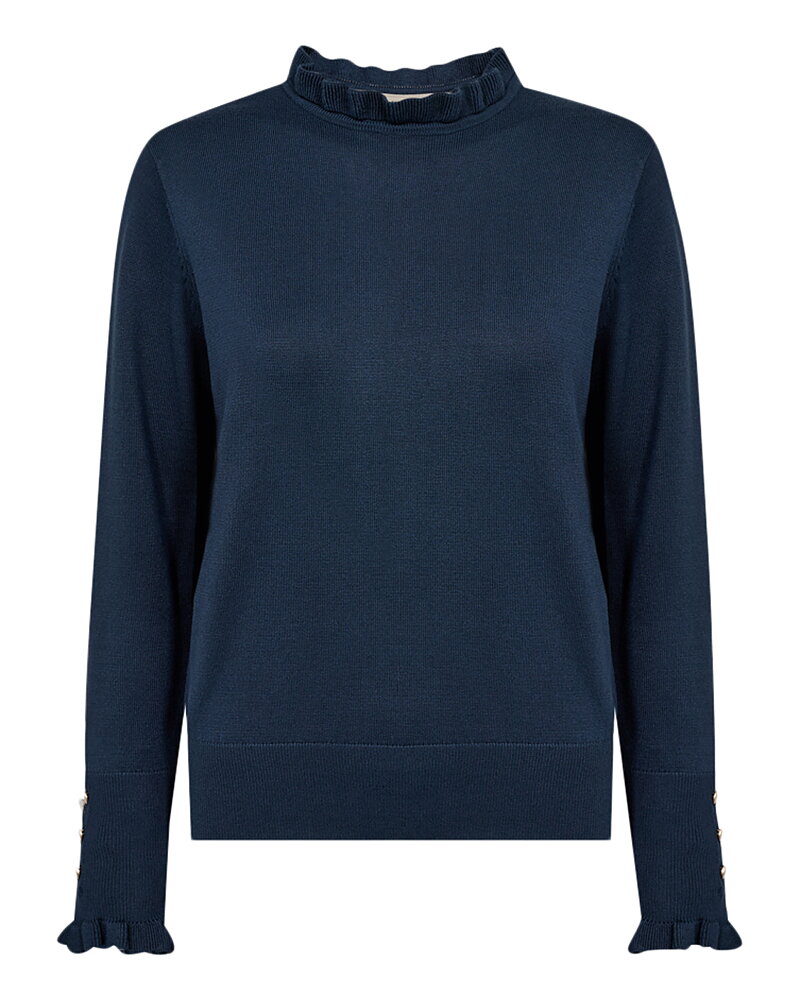 Jumper Katie volangkrage mörk havsblå