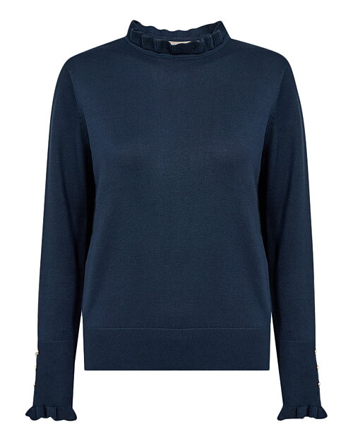 Jumper Katie volangkrage mörk havsblå