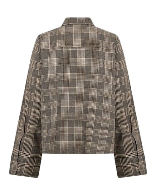 Skjorta Ayen rutig svart/beige - 4
