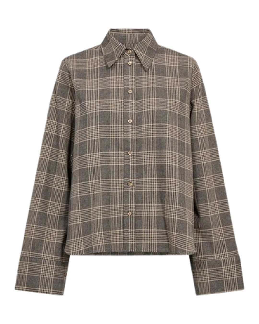 Skjorta Ayen rutig svart/beige - 3
