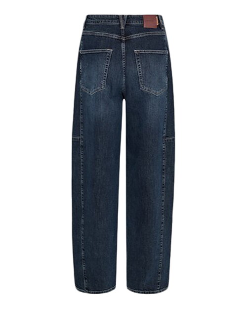 Barelljeans Malago hög midja & nitar mörk denim - 5