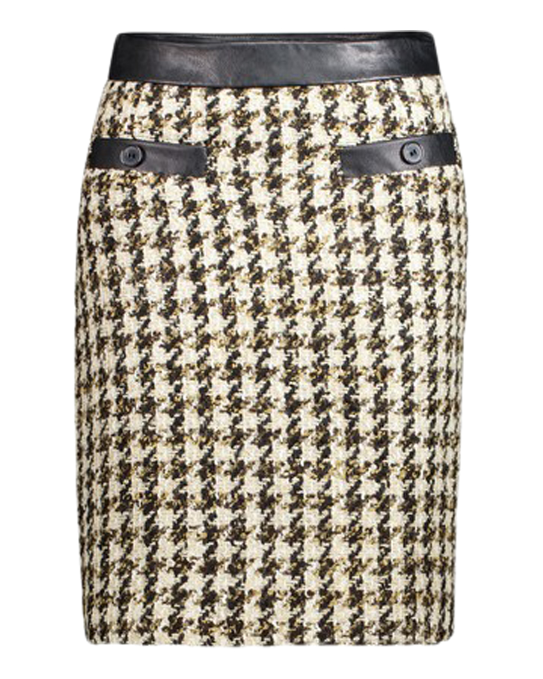 Kjol Emma25 bouclé beige/brun/svart