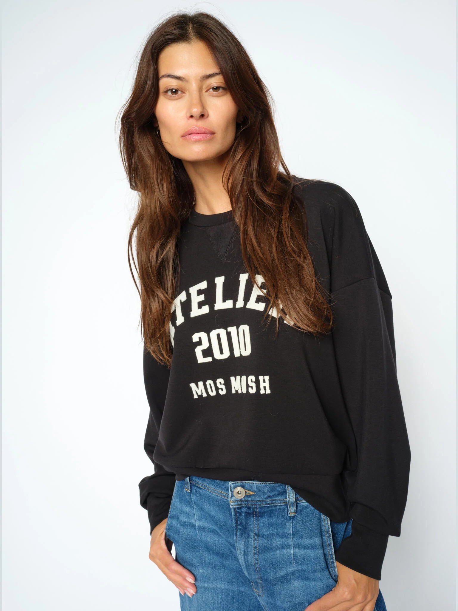 MMNima O-LS Sweatshirt - Black - Mos Mosh
