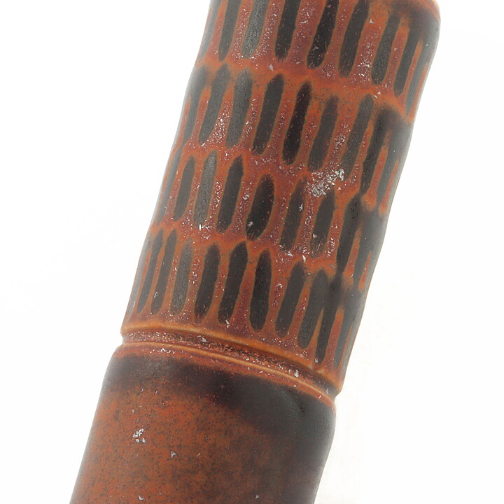 Stig Lindberg (1973) Unique Miniature Vase with Tenmoku Glaze 6 cm