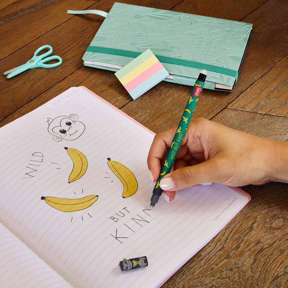 Erasable gel pen, Gorilla, sort, gelpen med blæk der kan viskes ud - 9