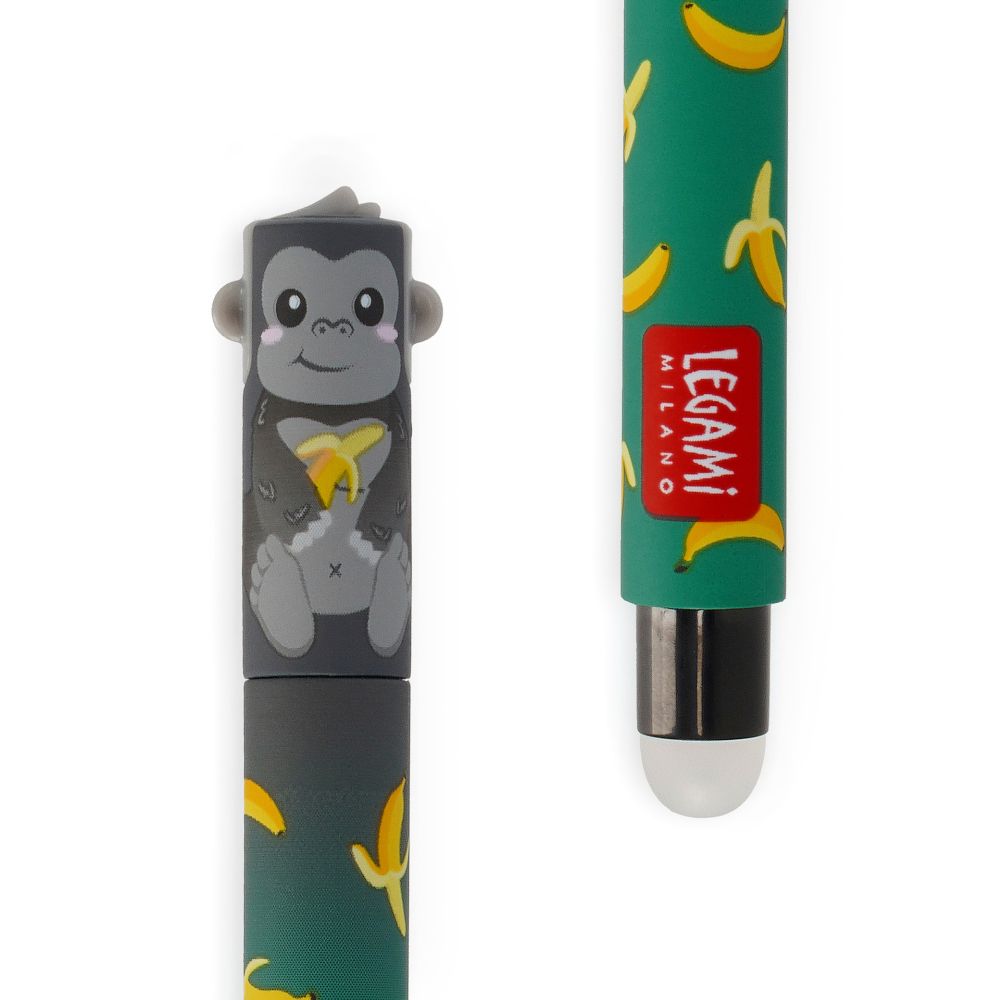 Erasable gel pen, Gorilla, sort, gelpen med blæk der kan viskes ud - 3