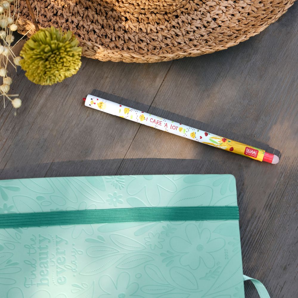 Erasable gel pen, Hen/Høne, rød, gelpen med blæk der kan viskes ud - 7