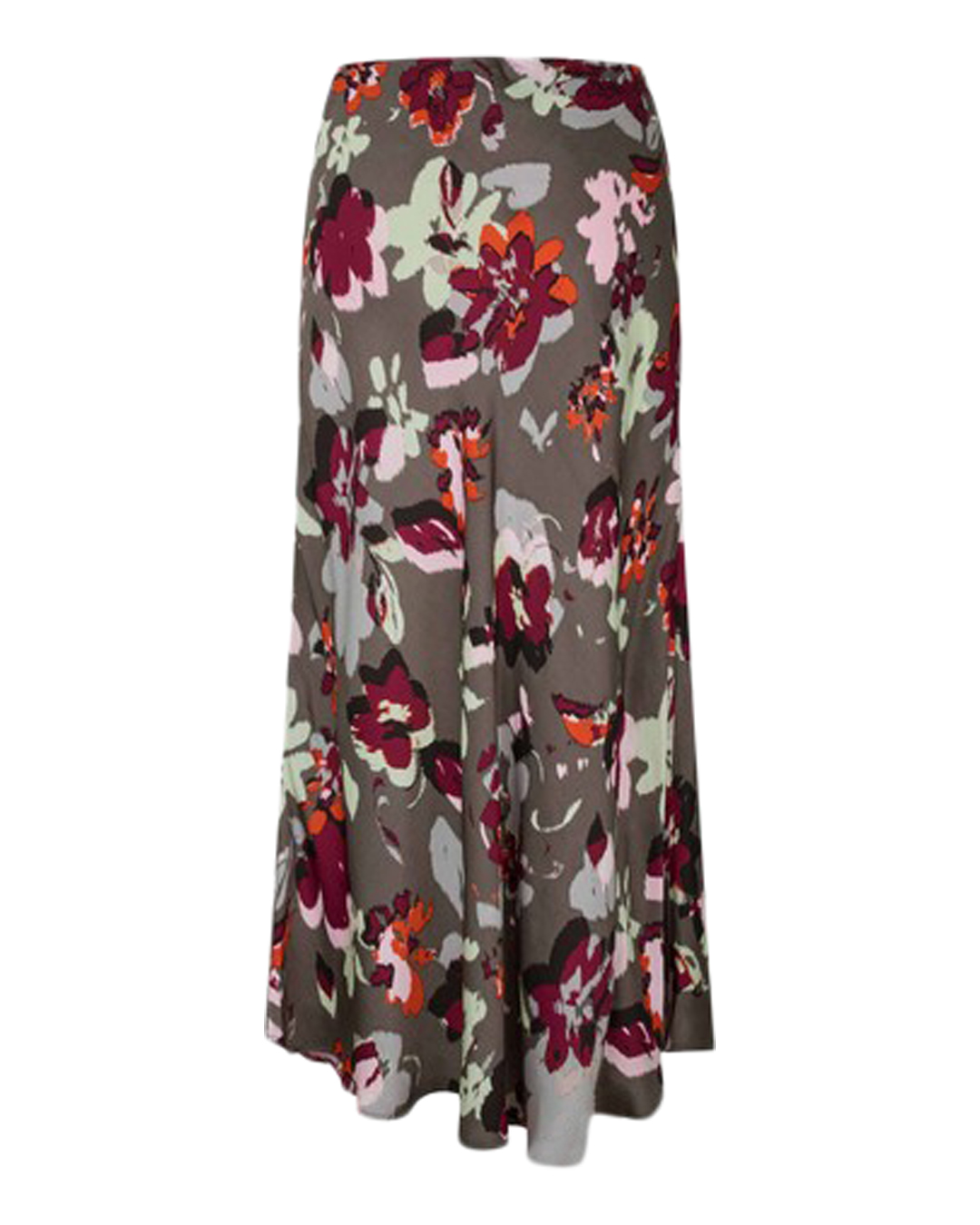 Kjol Solviera blommig rosa/vin/rost/grå - 7
