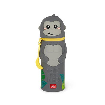 Penalhus af silikone, Kawaii, Gorilla, DETTE PRODUKT HAR PLANLAGT LEVERING I BEGYNDELSEN AF OKTOBER 2026