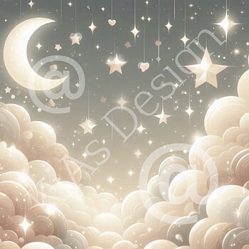 MP KD CC 004  14x14 cm  -ljuvlig himmel i beiga toner 
