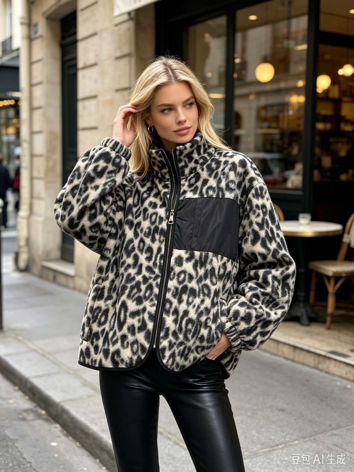 Teddy jacket black