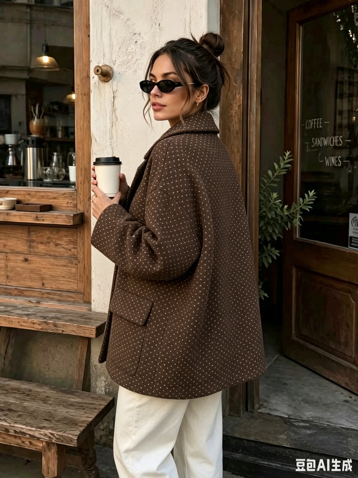Jacket brown dots - 2
