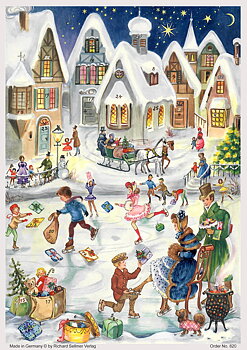Adventskalender A4 - Skridskobana