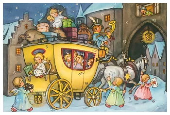 Advent Calendar Card - Christmas Carriage