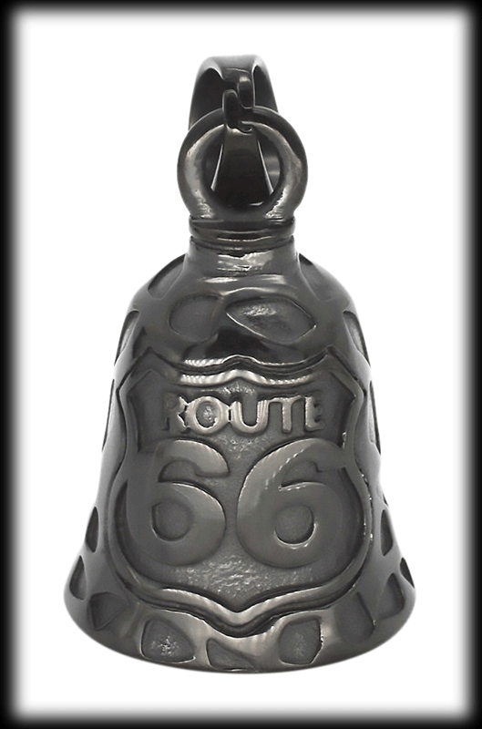 Route 66 - Angel bell / Guardian bell smycke i svart rostfritt stål.