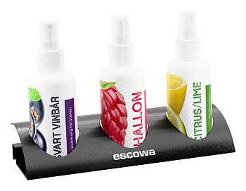 Escowa - Aromaställ för 3 flaskor - Passar 100 ml sprayflaska