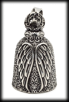 Guardian bell smycke - "wings" i grått rostfritt stål.