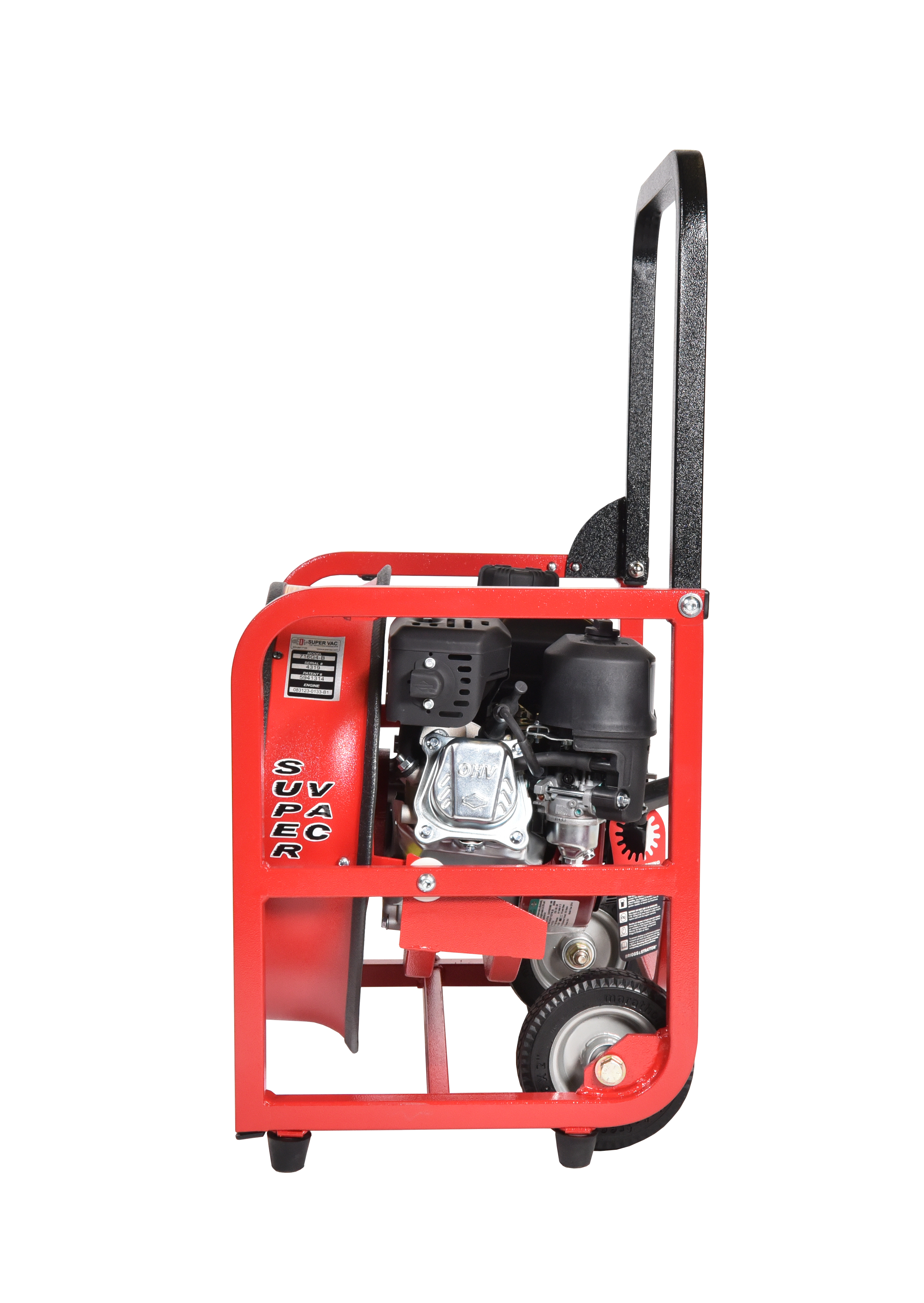 SuperVac Vifte 716G4-B, Bensindrevet. Vår 16" vifte i 7-Serien. Driftet med B&S Vanguard motor. Ytelse 16 890 cmh, AMCA sertifisert.  - 3