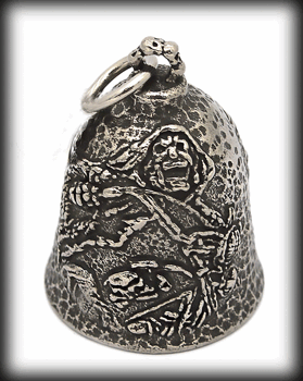 Liemannen Angel bell / Guardian bell smycke i grått rostfritt stål.