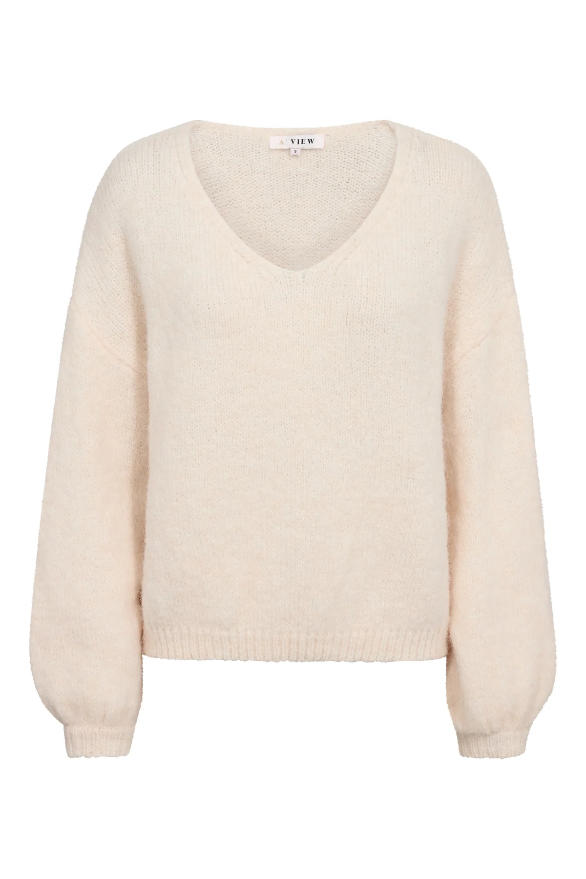 A-View - Inge V- Neck Knit Off White - 4
