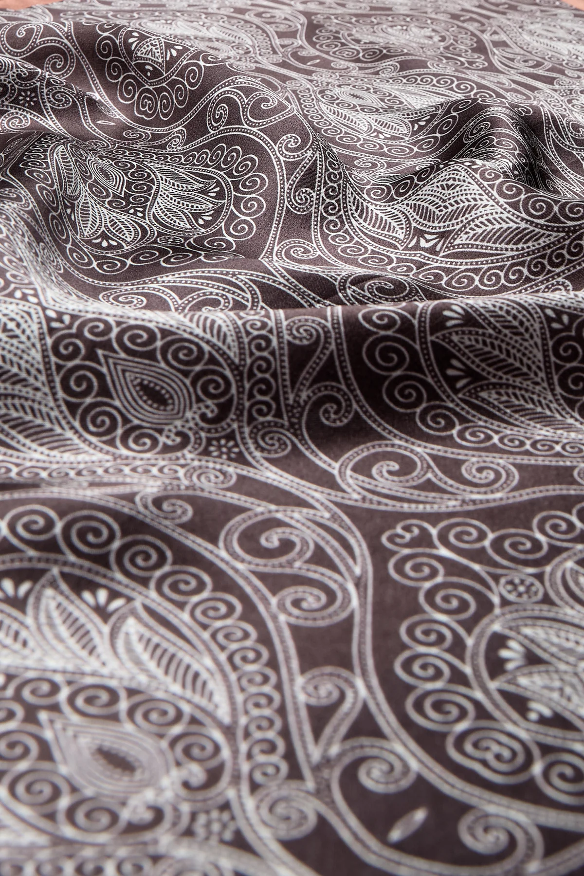 A-View - Alia Silk Scarf Brown/Orange - 3