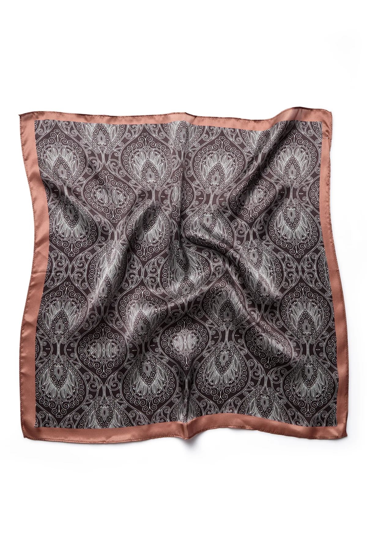 A-View - Alia Silk Scarf Brown/Orange - 2