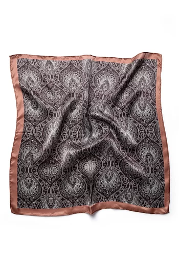 A-View - Alia Silk Scarf Brown/Orange