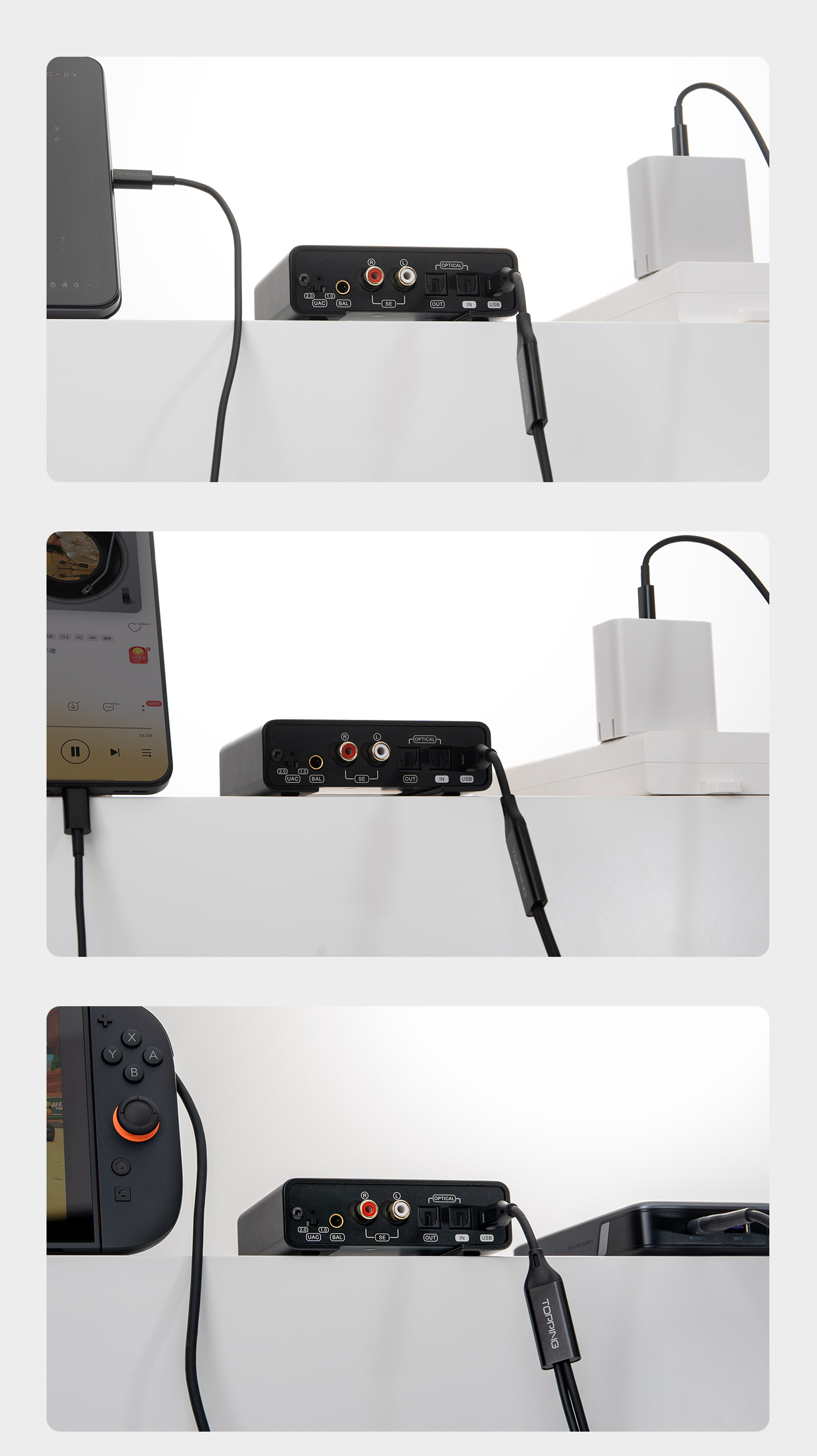 TOPPING TC-OTG-Y20 Type-C OTG Data & Power Splitter Cable - 4
