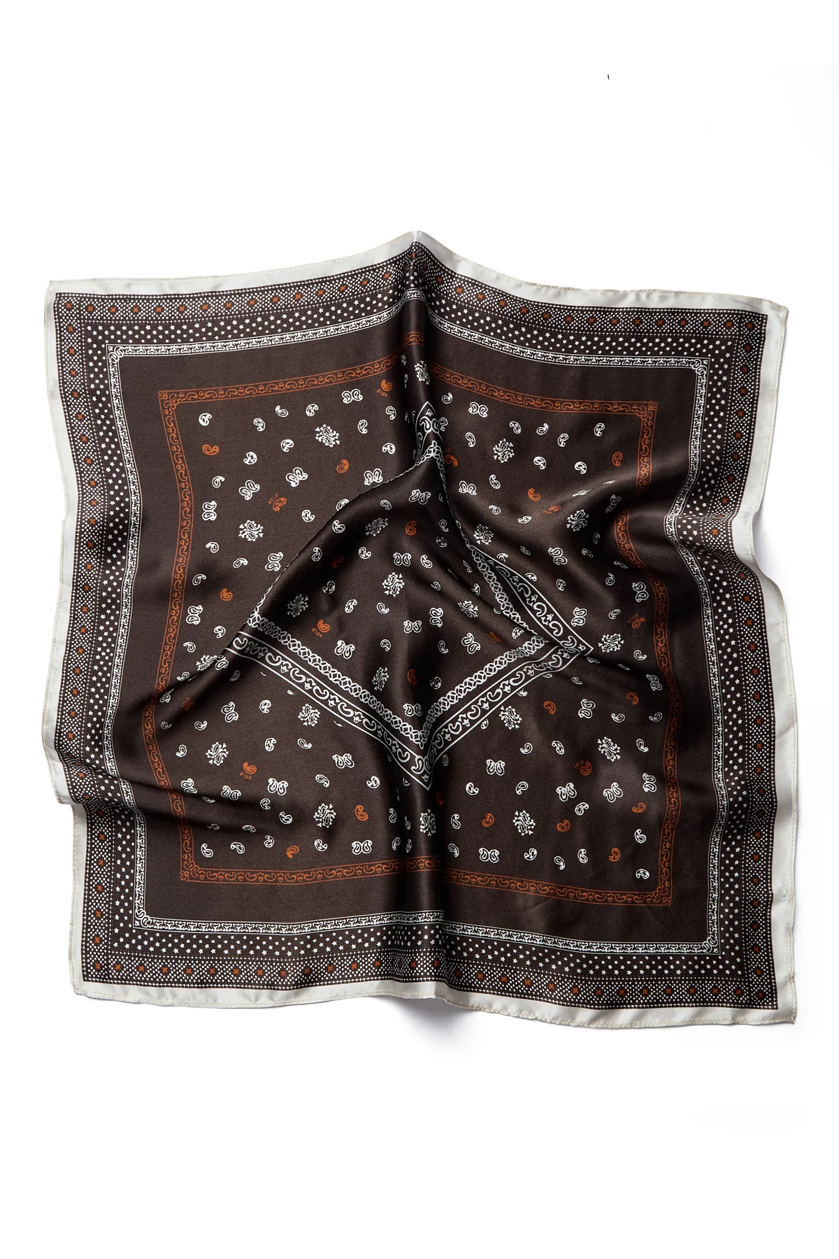 A-View - Alia Silk Scarf Brown/White - 3