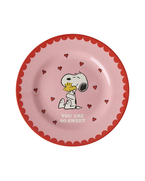 Children's Plate, Melamine, Rice Snobben, Pink