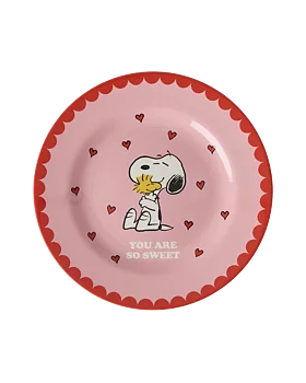 Children's Plate, Melamine, Rice Snobben, Pink