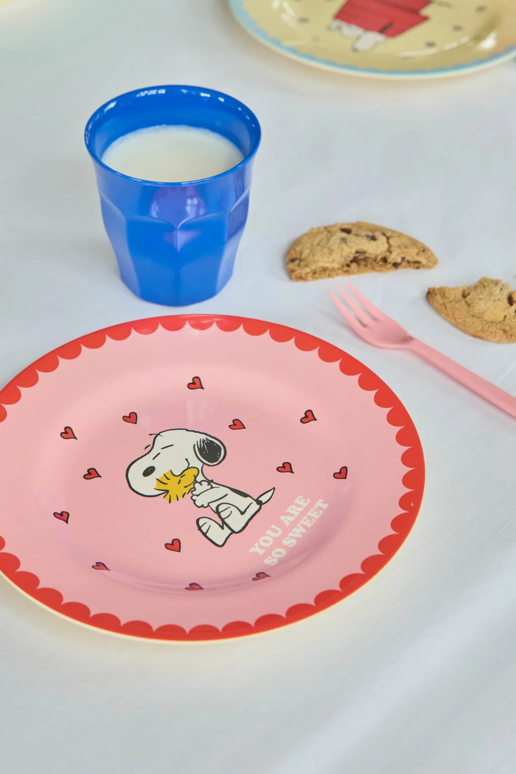 Children's Plate, Melamine, Rice Snobben, Pink - 2
