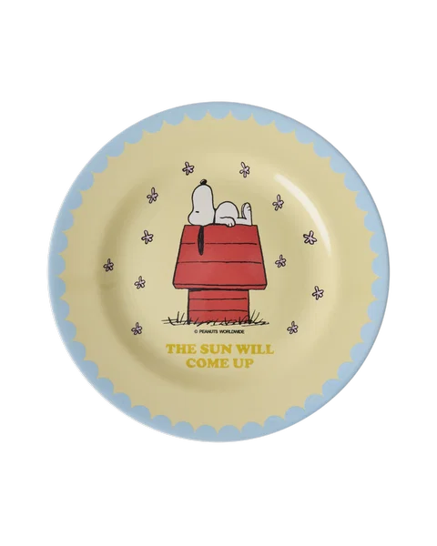 Children's Plate, Melamine, Rice Snobben, Cream