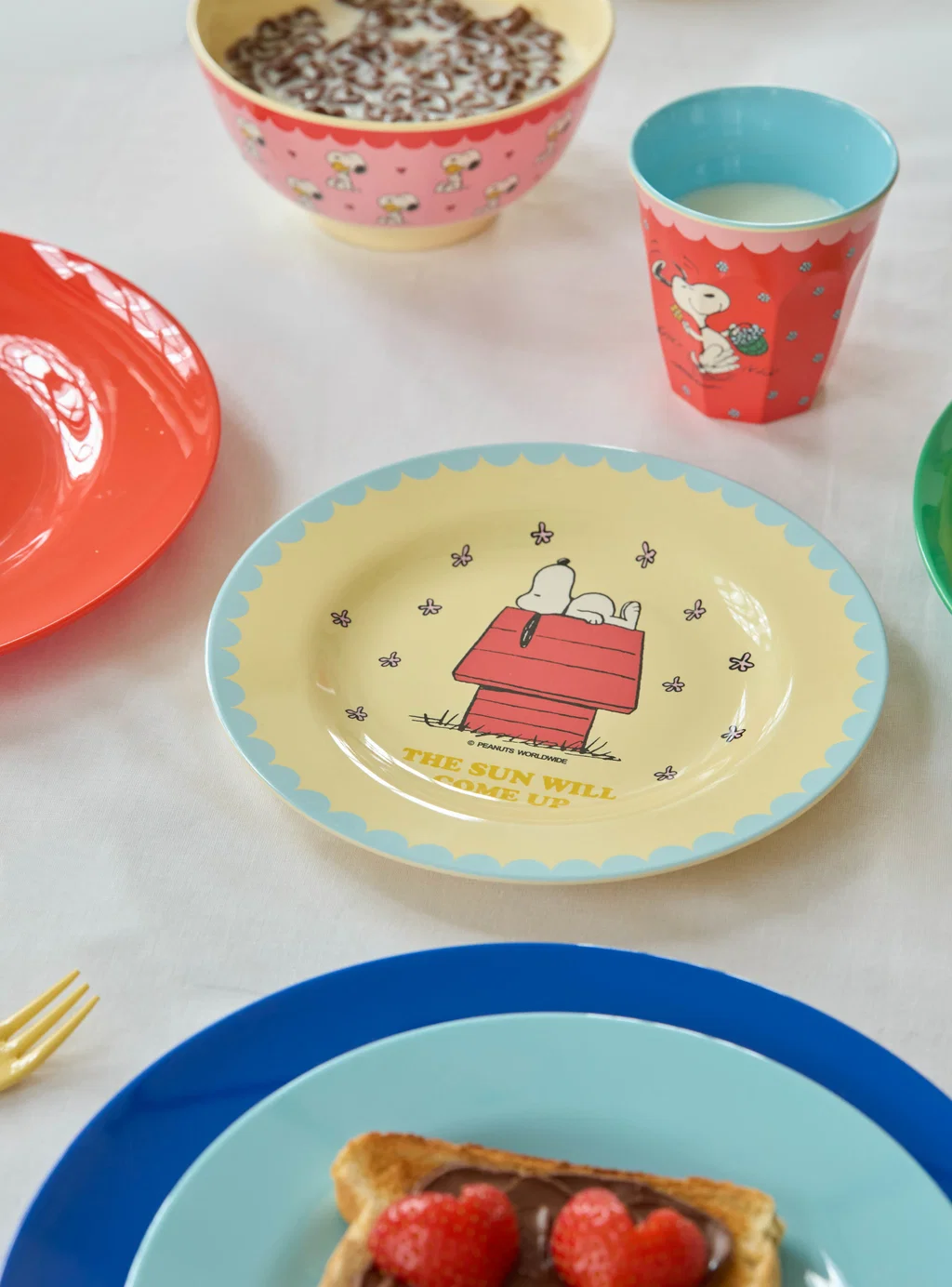 Children's Plate, Melamine, Rice Snobben, Cream - 2
