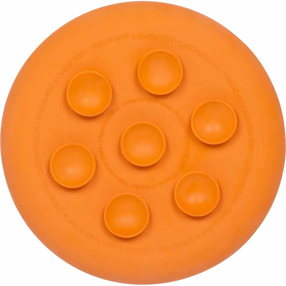 Hundskål Lickimat Ufo  orange, 18cm - 2