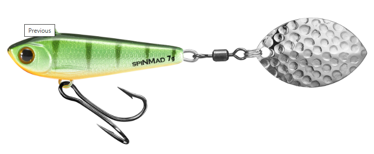 SPINMAD PRO SPINNER 7 g är ett effektivt spinntailbete för dig som vill fiska aktivt och täcka stora vattenområden. Den roterande skeden skapar tydliga vibrationer