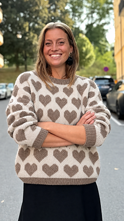 Tröja Heart - beige