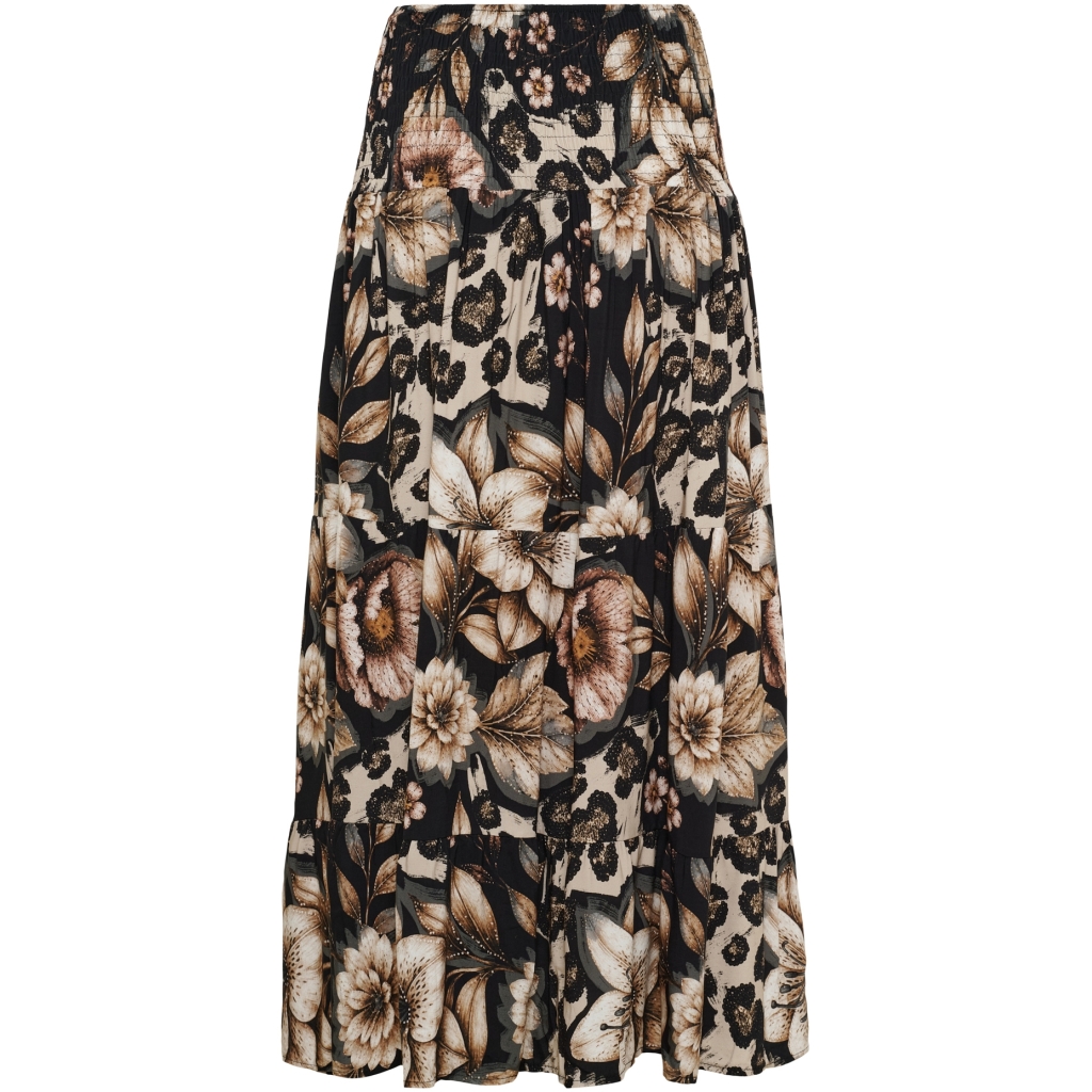 Bella skirt - Brown/black  flower - 2
