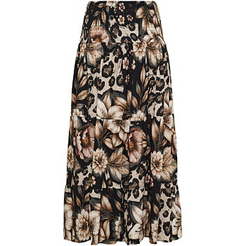 Bella skirt - Brown/black  flower
