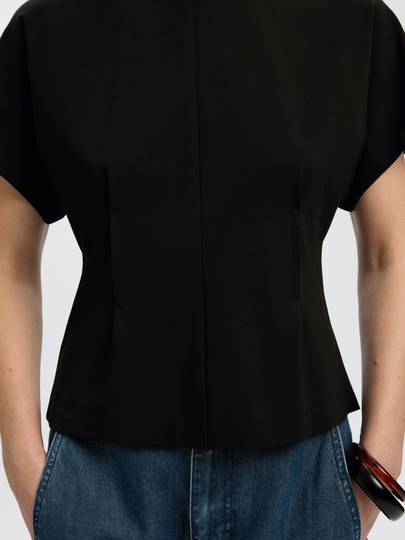 Selected Femme Oline Light Twist Tee Black - 5