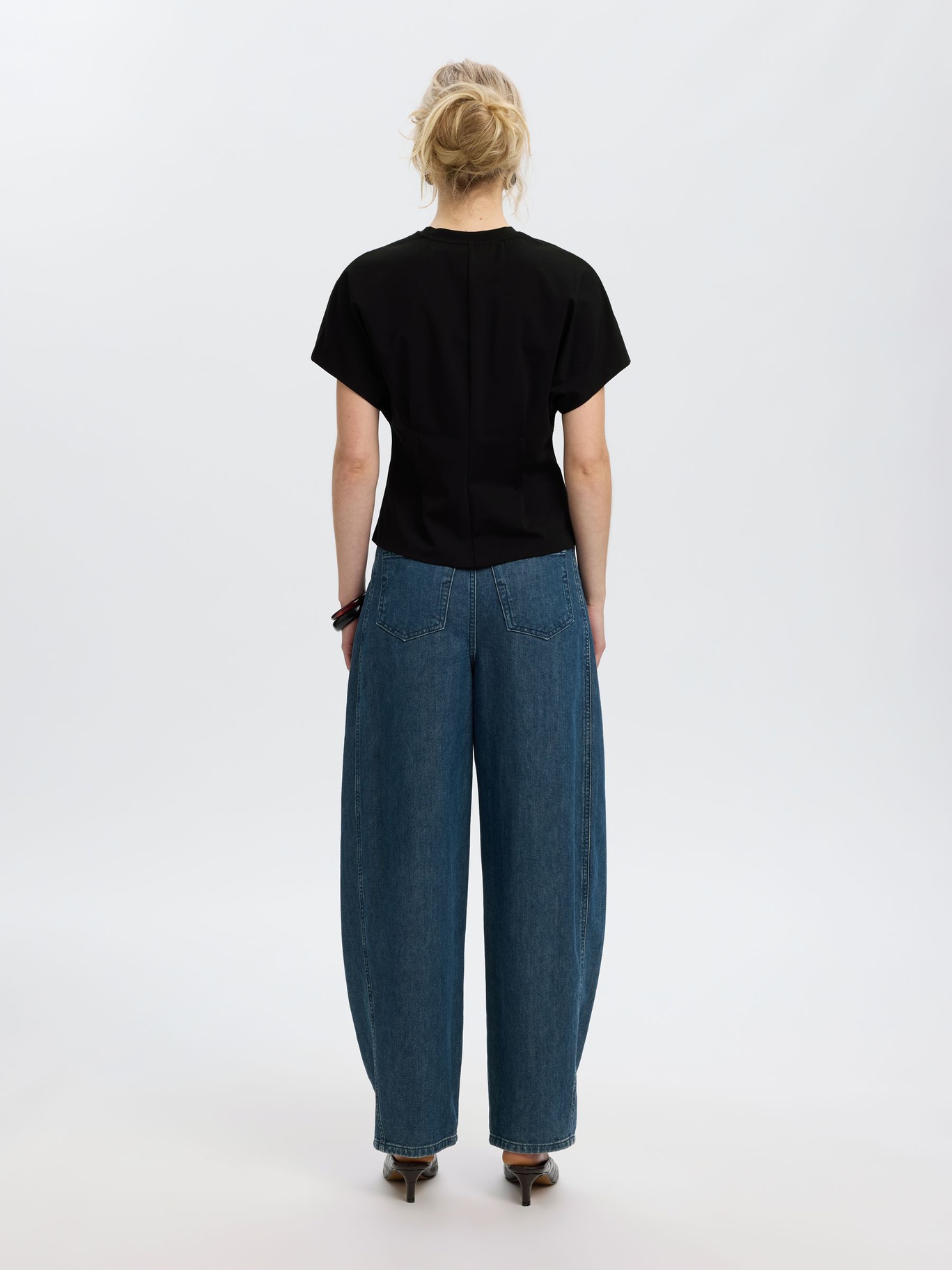 Selected Femme Oline Light Twist Tee Black - 4