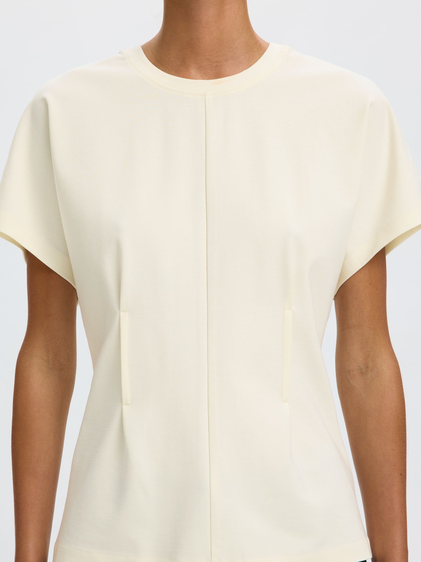 Selected Femme Oline Light Twist Tee Egret - 6