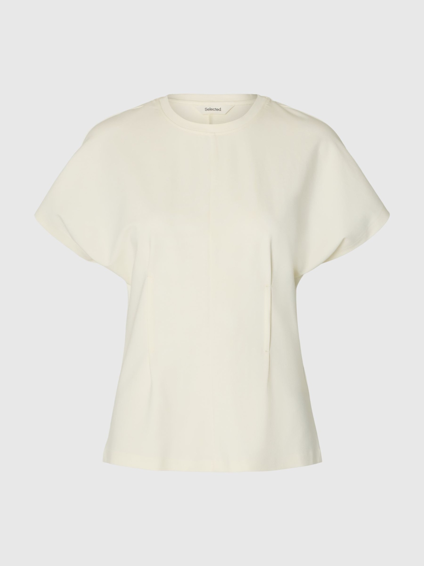 Selected Femme Oline Light Twist Tee Egret - 2