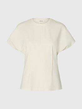 Selected Femme Oline Light Twist Tee Egret